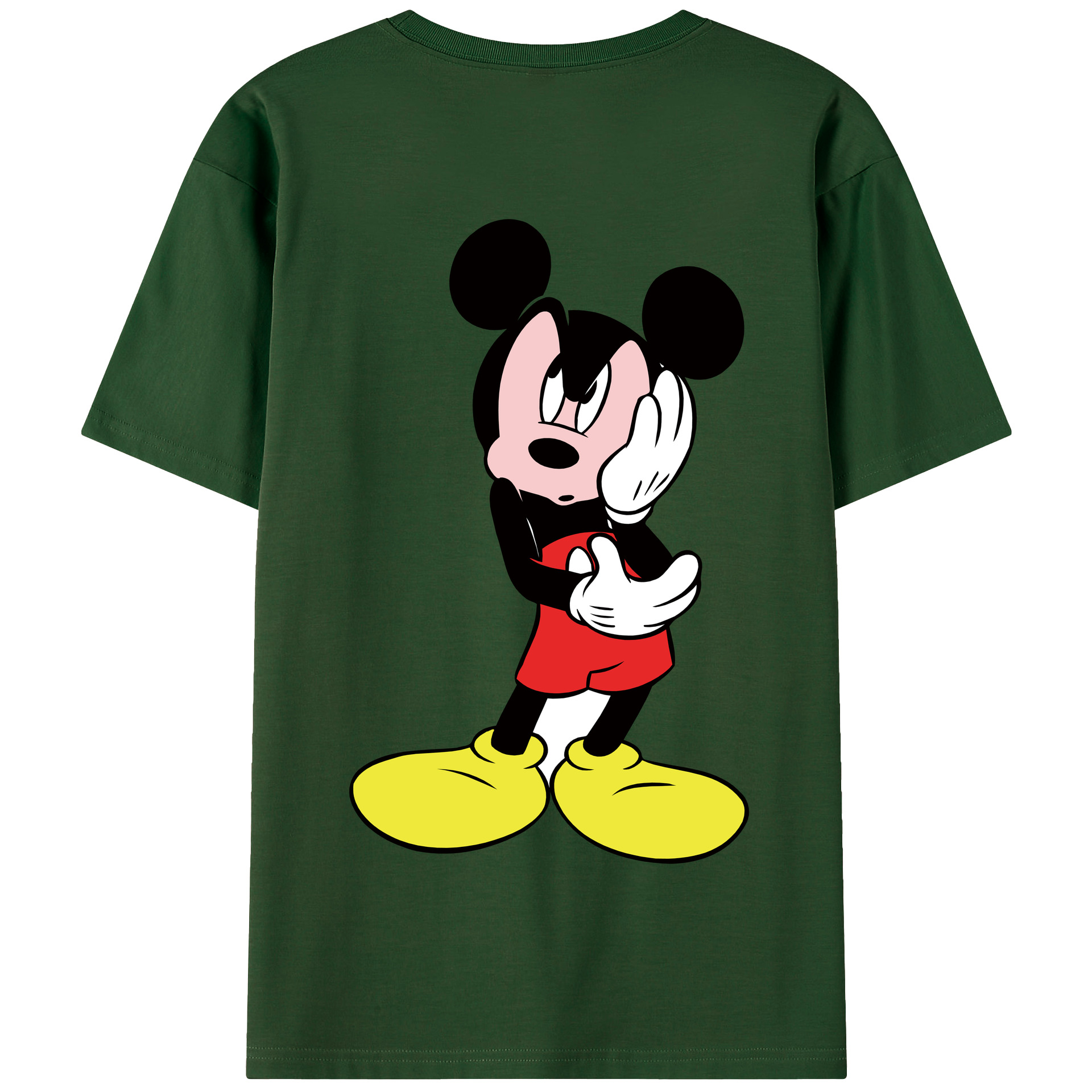 （画像用） ミッキーマウス Mickey Mouse 綿100％半袖Tシャツ（背面プリント）
